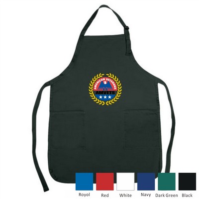 Poly-Cotton Apron w/ 2 Pockets