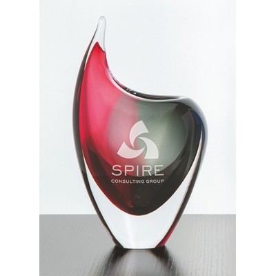 Rose Red/Black Plato Art Vase