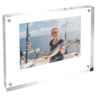 8" x 6" Clear Rectangle Magnetic Acrylic