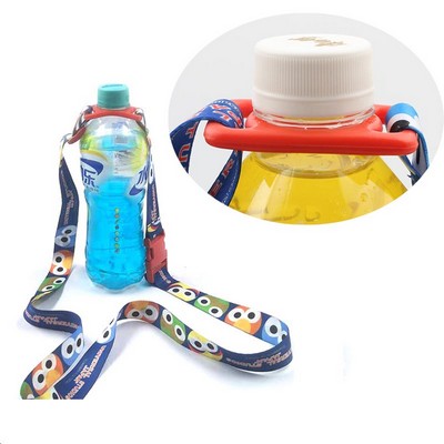 Water Bottle Lanyard Holder W/ Silicone Clasp