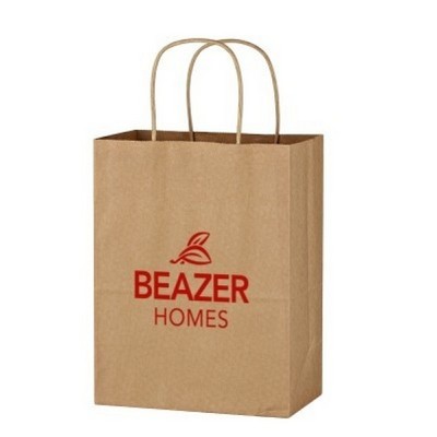 150GSM Natural Kraft Shopping Bag(8x4x10'')