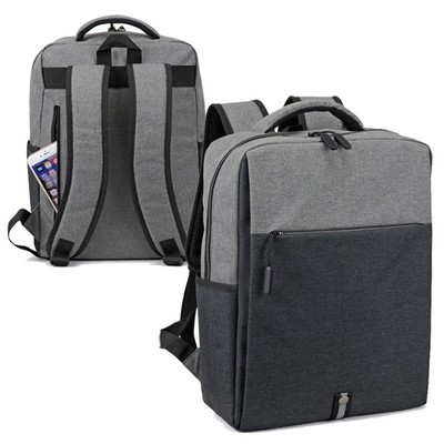 Deluxe Heather Computer Backpack (11"x15"x5")