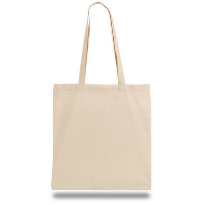 Lightweight Canvas Convention Tote Bag with Shoulder Strap - Blank (15"x16")