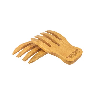 6 1/2" Bamboo Salad Hands Set