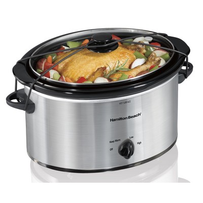 Hamilton Beach® Silver 5 Qt. Portable Oval Slow Cooker