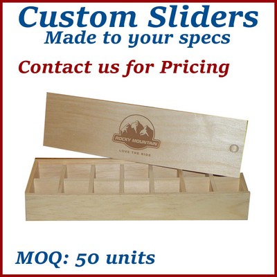 Natural Slider-top with compartments made for your product - made to order, low minimums