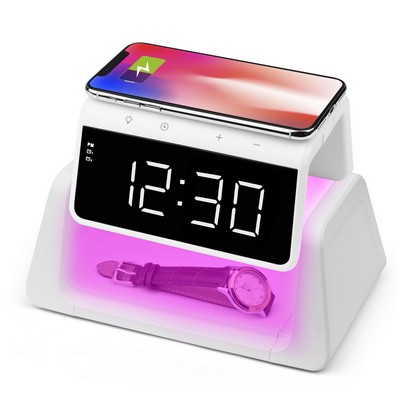 Vivitar® UV Disinfecting Wireless Charger Clock