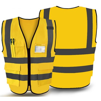 Reflective Safety Vest with Pockets