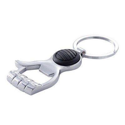 Hand Bottle Opener LED Keychain