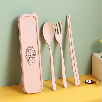 Wheat Straw Folding Tableware Set