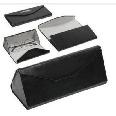 Foldable Triangle PU Leather Sunglass Case