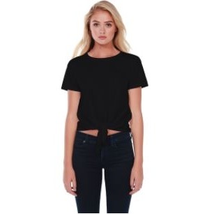 Startee Apparel Womens Cotton Tie Front Tee