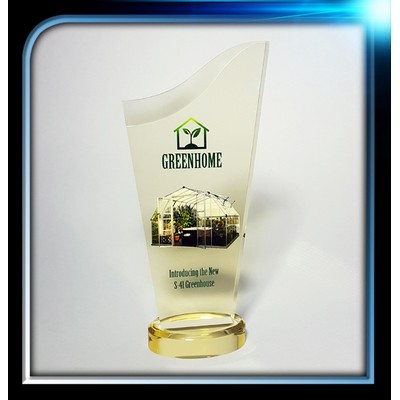 Gold Executive Acrylic Award (4" x 8" x 3/4") with base