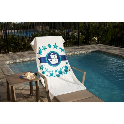 MaxxColor Premium White Beach Towel ( 30" x 60" )