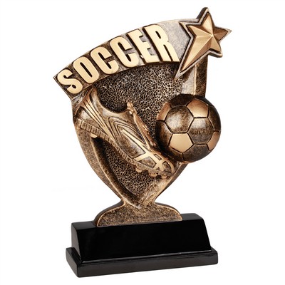 7" Soccer Broadcast Resin Trophy