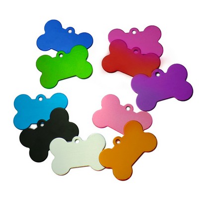 Aluminum Bone Shaped Pet ID Tag