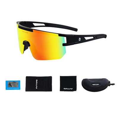 Large Frame Polarizing Bicycling Sunglasses Set