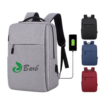 Travel Laptop Backpack with USB Charging Port