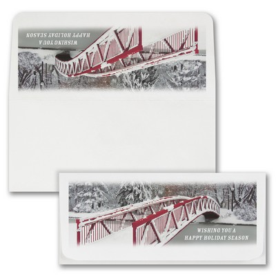 Red Bridge Currency Envelope (Bridge Over Water)