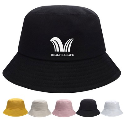 Solid Color Cotton Bucket Hat