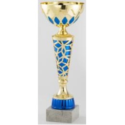 15" Assembled Gold/Blue Cup Trophy