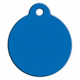 Blue Circle Pet ID Tag