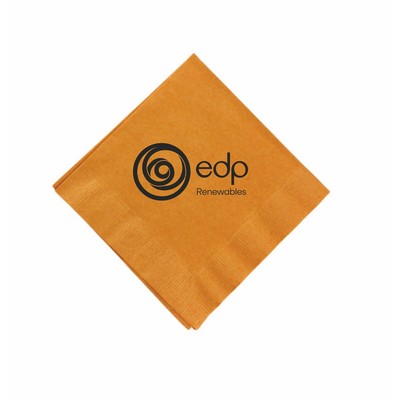 Pumpkin Spice Orange 3 Ply Beverage Napkins