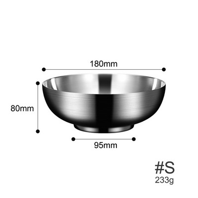 #S Thickened Stainless Steel Mixing Bowls Stainless Steel Metal Bowl 7.09 Inch