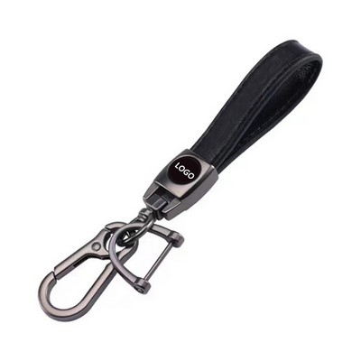 Portable Leather Car Keychain