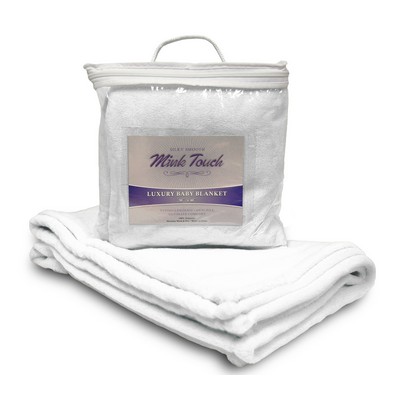 Mink Touch Baby Blanket White (30"X 40")