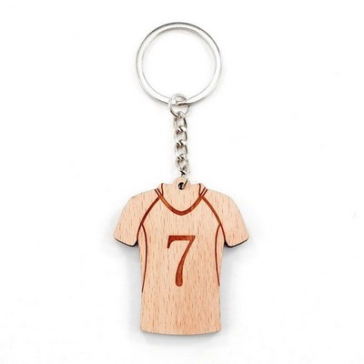 Jersey Wood Keychain