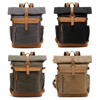 Men's Vintage Casual Canvas Rucksack