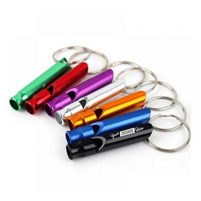 Mini Aluminum Alloy Whistle Key Ring