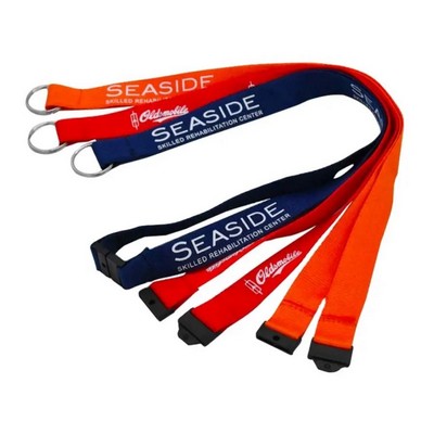 3/8 x 36 Polyester Silkscreen Lanyard with Safety Breakaway