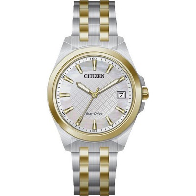 Citizen® Ladies' Corso Eco-Drive Stainless Steel Bracelet Watch w/MOP Dial