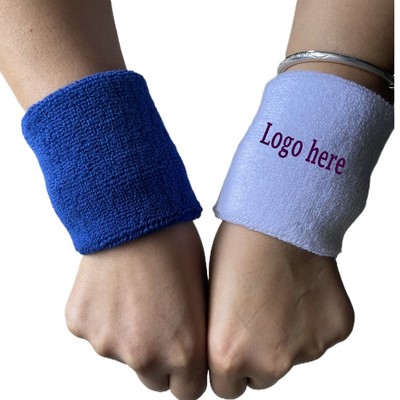 Embroidered Athletic Cotton Wristbands