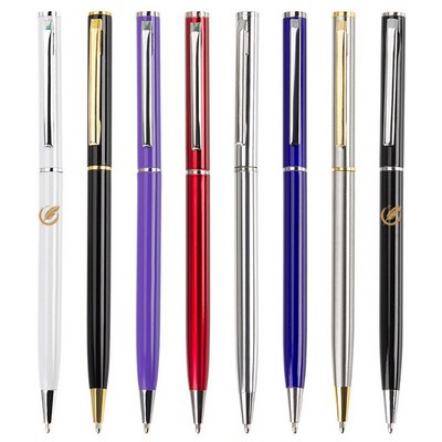 Slim Metal Twist Ballpoint Pen