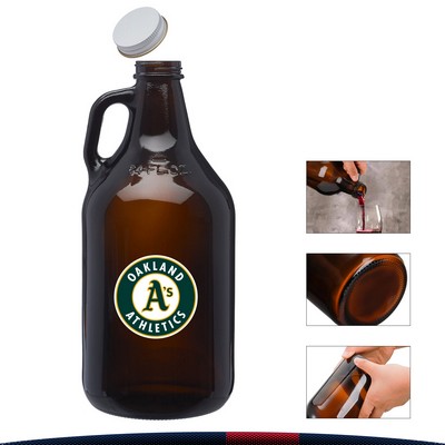 64 Oz. Amber Glass Beer Growlers