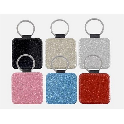 Sparkling Square-Shape Key Ring