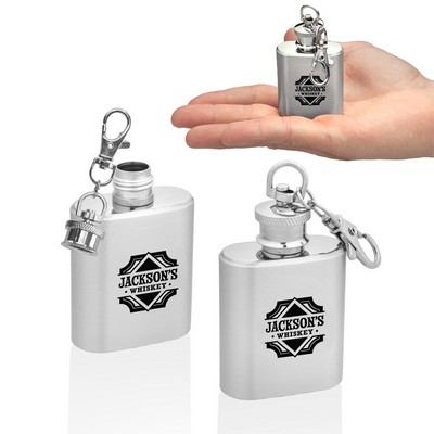 1 oz. Little Nipper Keychain Hip Flask (1 Color Imprint)