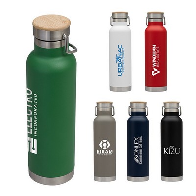 20oz Stainless Steel Tumbler Bamboo Cap Bottle