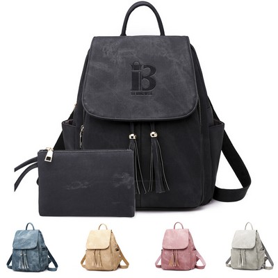 PU Leather Fashion Backpack For Women