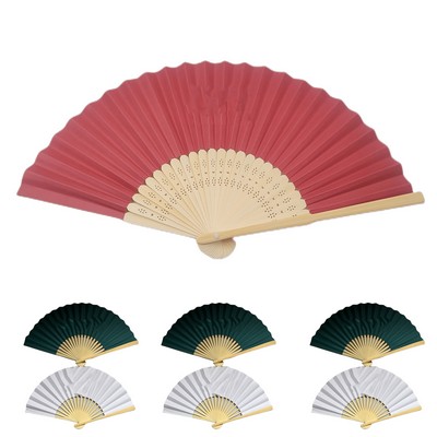 Portable Folding Bamboo Fan