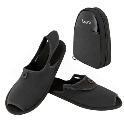 Portable 2-in-1 Travel Slippers with Carrying Bag