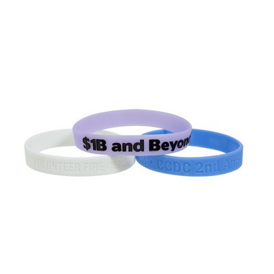 1/2" Glow-in-the-Dark Silicone Wristband