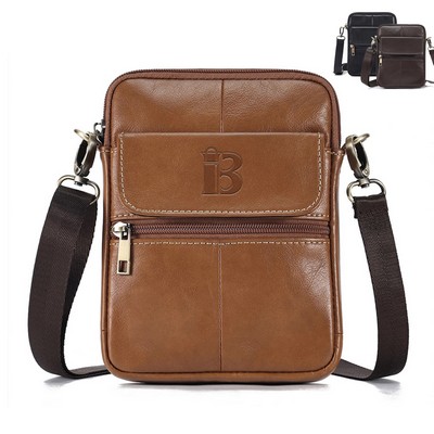 PU Leather Shoulder Crossbody Bag For Men