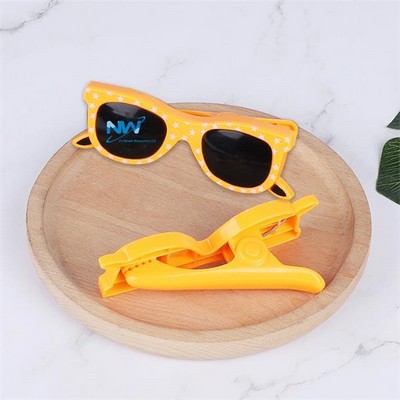 Sunglasses Shaped Beach Towel Clips