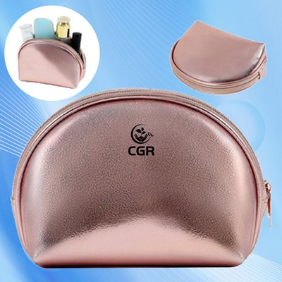 Travel-Friendly Makeup Bag in Shell Design