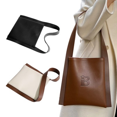 PU Leather Shopping Tote Bag