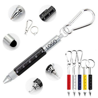 6 In 1 Multitool Keyring Pen